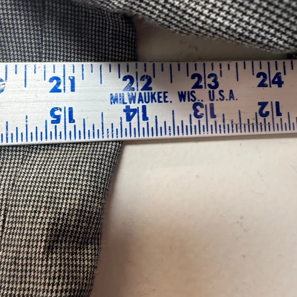 AllSaints Blazer Mens 40 Grey Linen Cotton Houndstooth Excellent Slim Fit Jacket